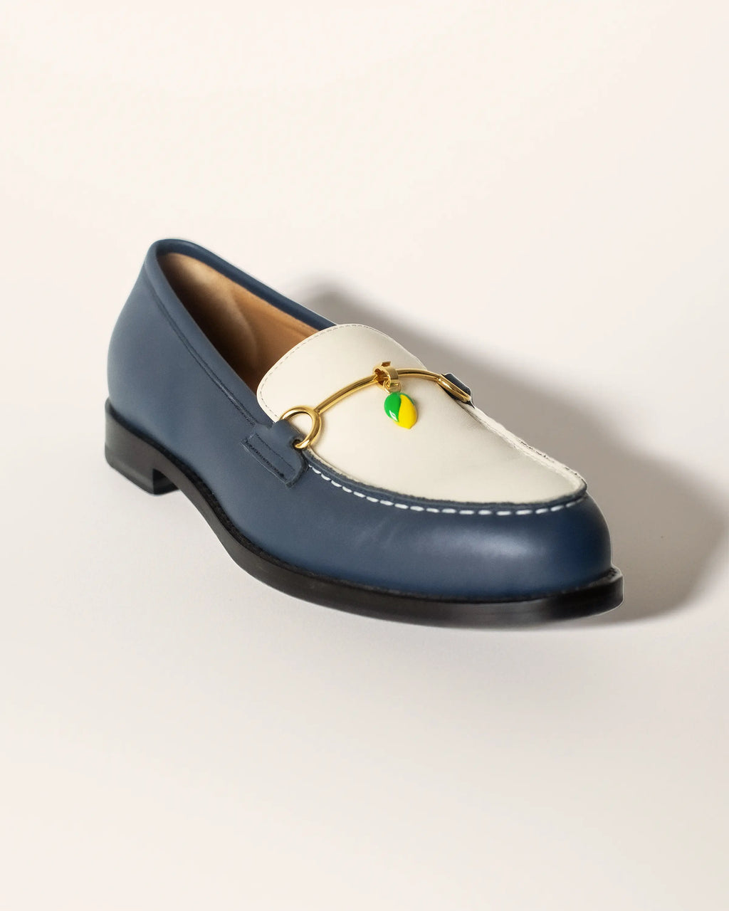 Mocassini gioiello bicolore con Charm Limone Caprese | Riviera Porzioli