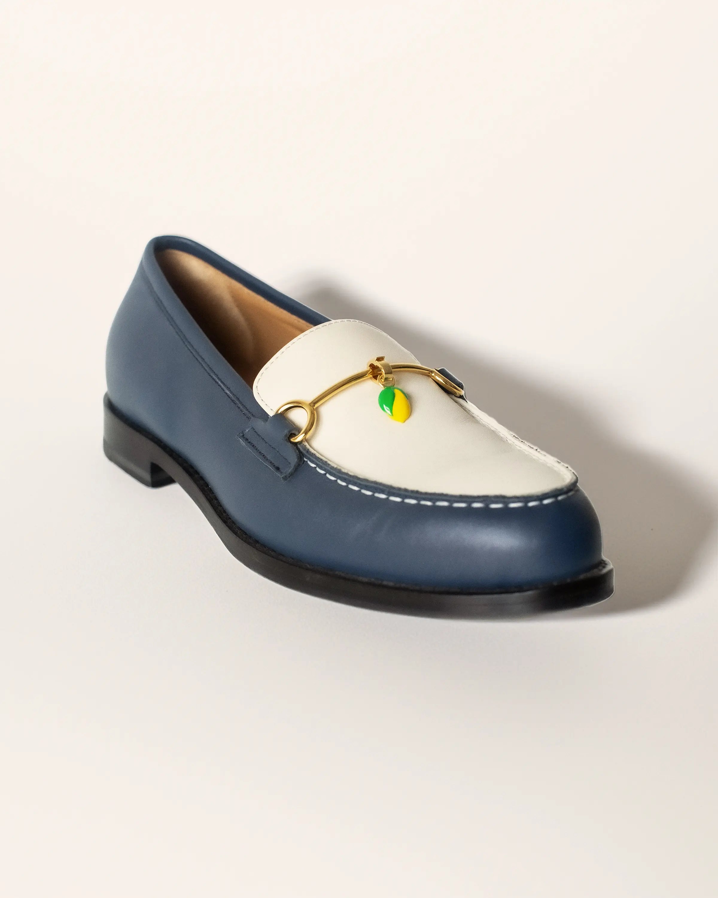 Mocassini gioiello bicolore con Charm Limone Caprese | Riviera Porzioli